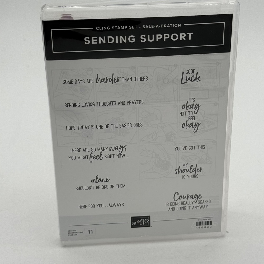 Stampin Up Sending Support Stamp Set Sympathy Courage Good Luck Prayers 160822